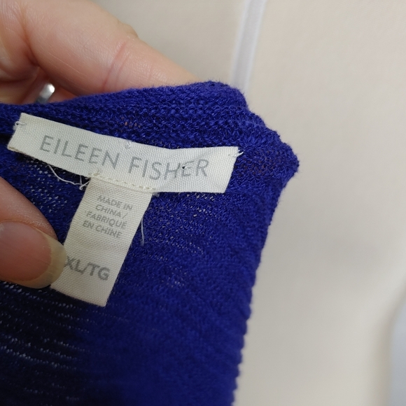 Eileen Fisher organic linen & cotton knit tee size XL - Picture 9 of 10